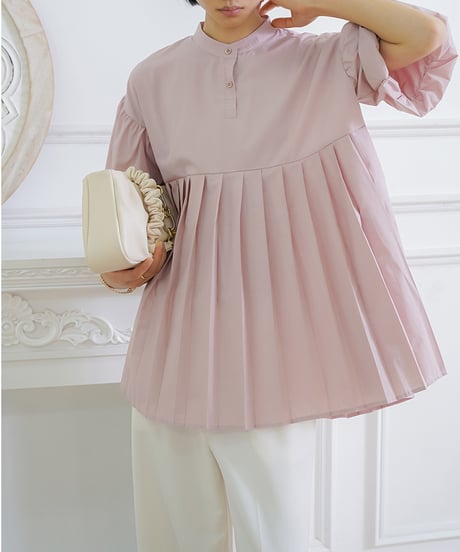 pleated tunic shirt / 5color　hm2961