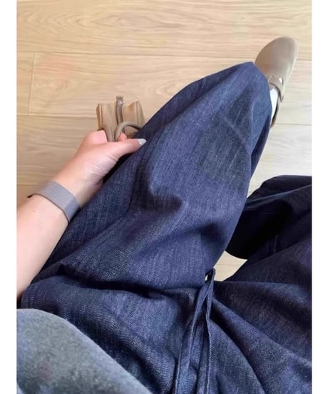 denim wide pants　hm2890