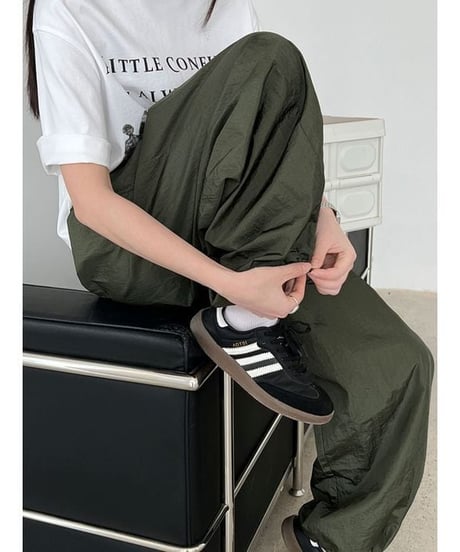 drawstring wide pants / 2color　hm2299