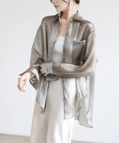 sheer pocket shirt　hm2877