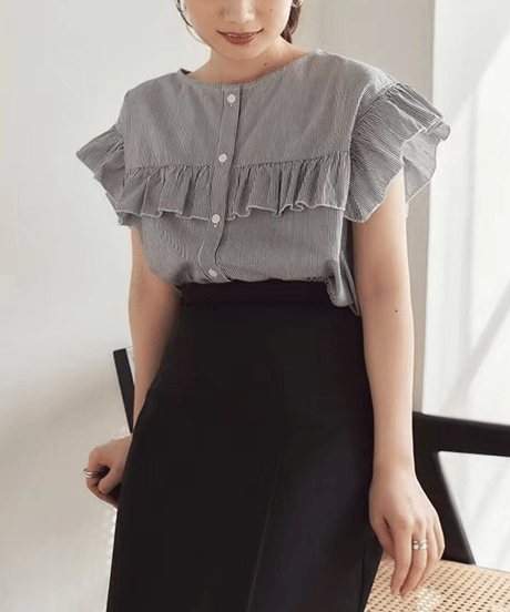 ruffle sleeve blouse / 6color　hm2977
