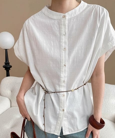 front button blouse / 3color　hm2313