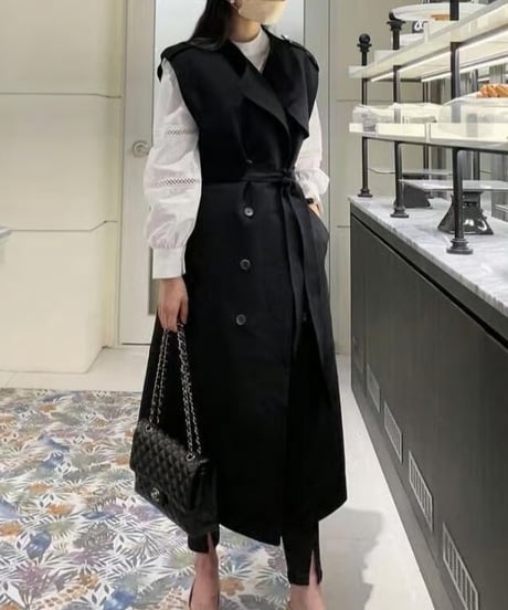 long trench gilet / 3color　hm2592