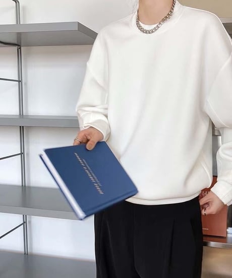 button cuff pullover / 3color　hm2007