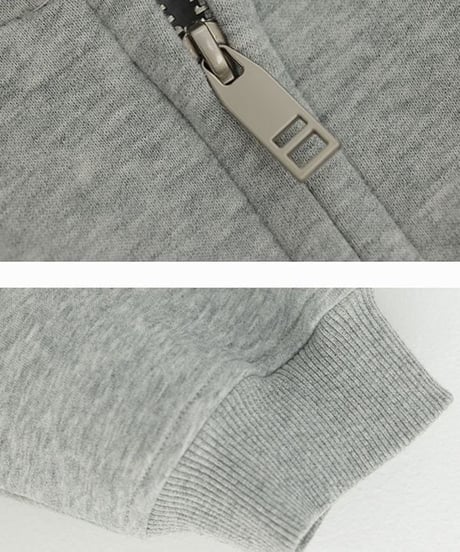 high neck zip hoodie / 2color　hm2745