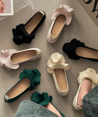 ribbon knit flats / 4color　hm2844