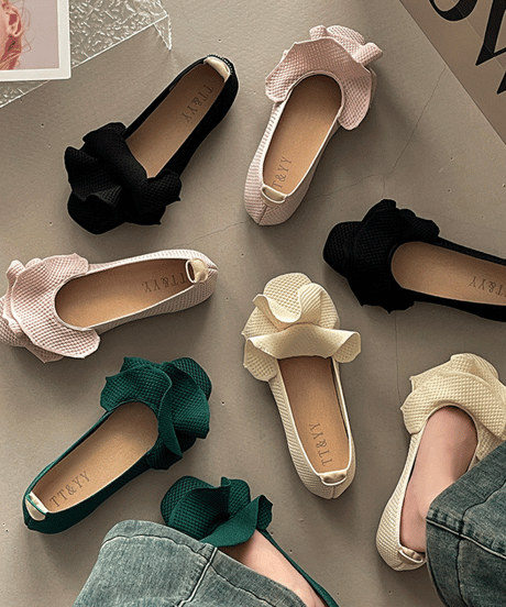 ribbon knit flats / 4color　hm2844