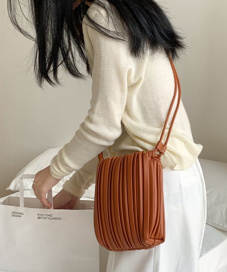 pleated mini bag / 6color　hm2934