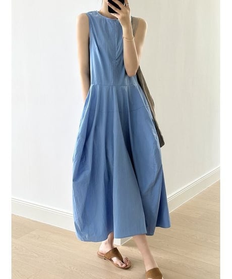 flare shoulder dress / 2color　hm2381