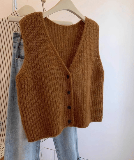warm knit vest / 3color　hm2779
