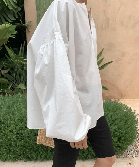 skipper loose blouse / 2color　hm2931