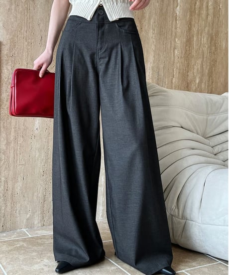 draped wide pants / 2color　hm2050