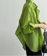 irregular sheer shirt / 3color　hm1925