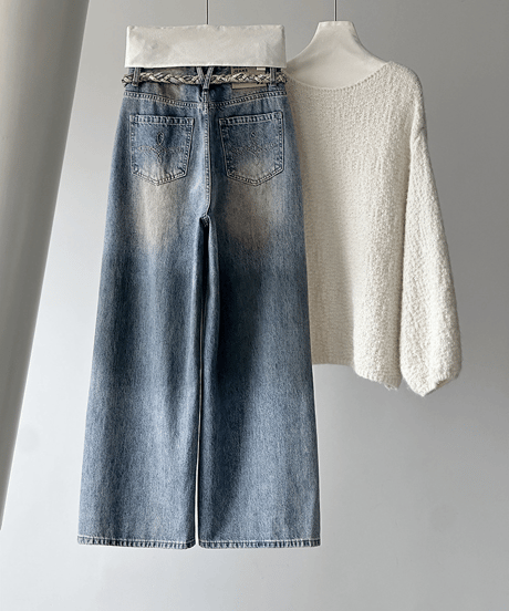 wide denim pants　hm2806