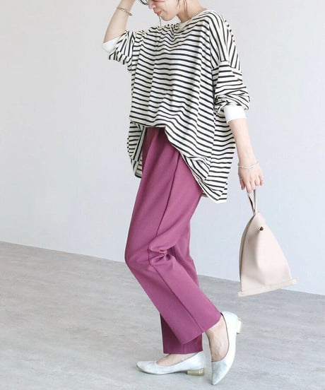 oversized border top / 3color　hm2645