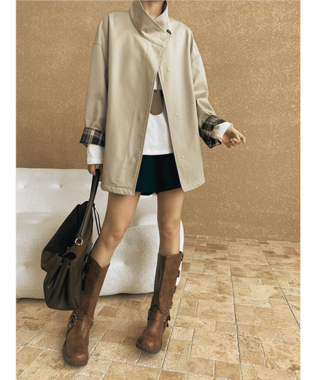 british style coat　hm2548