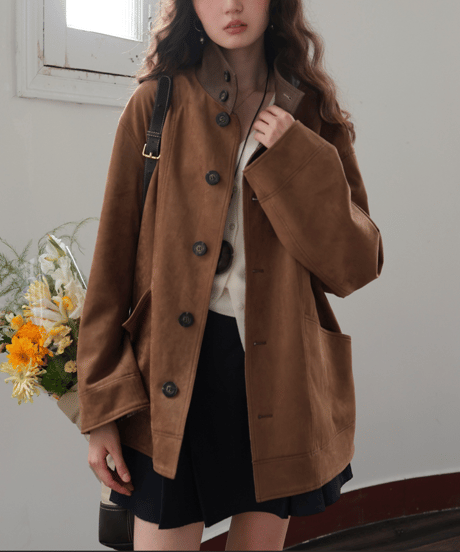 reversible plaid coat　hm2747