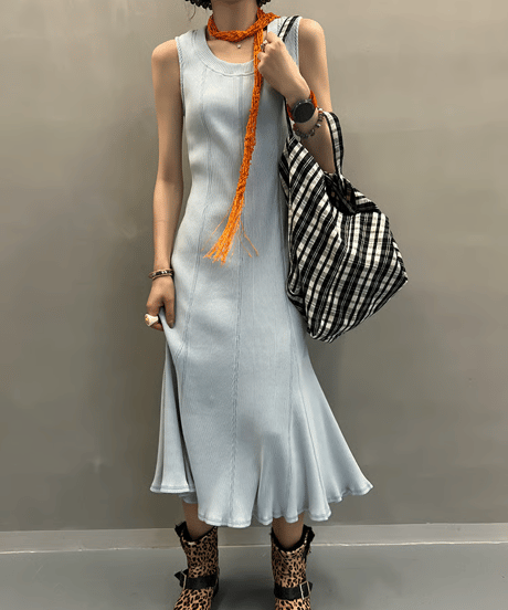 tulip hem dress / 2color　hm2390