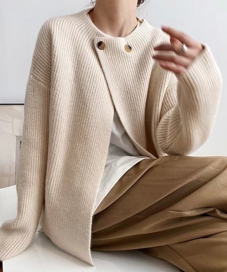 2button knit cardigan / 3color　hm1722