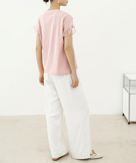 sheer sleeve top / 6color　hm2959