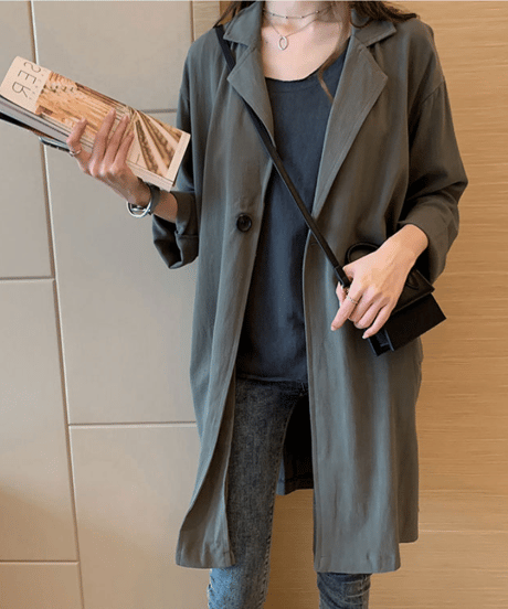 linen long coat / 3color　hm2905