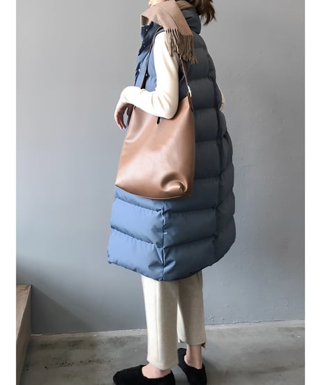 long down vest / 3color　hm1877