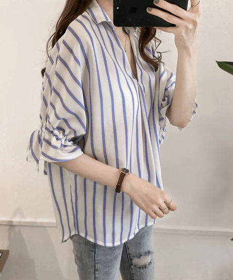 striped dolman shirt / 3color　hm2857