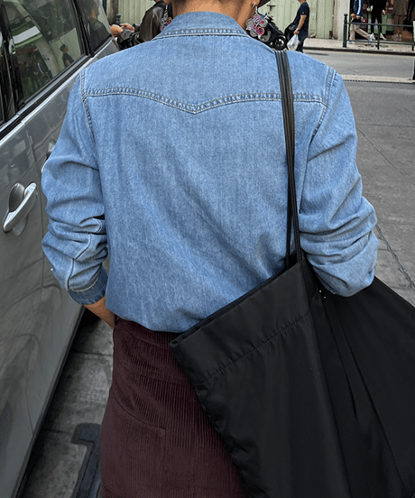 washed denim shirt / 2color　hm2086
