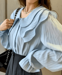 triple frill blouse　hm1665