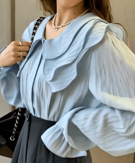 triple frill blouse　hm1665