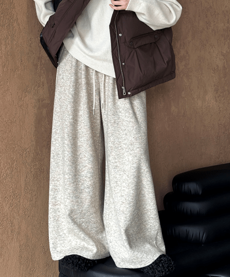 wide leg knit pants / 3color　hm2735