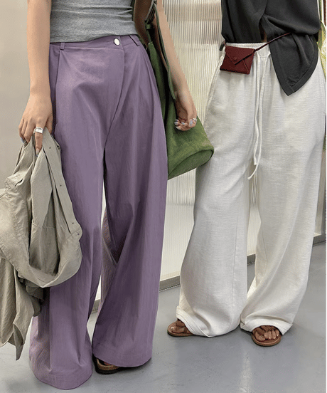 relaxed tuck pants / 2color　hm2383