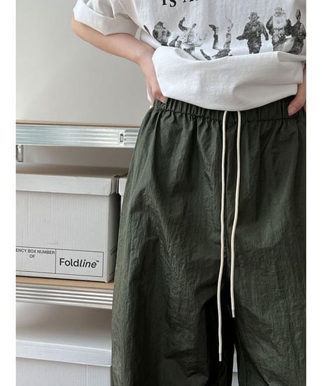drawstring wide pants / 2color　hm2299