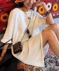 cotton t-shirt dress / 2color　hm1508