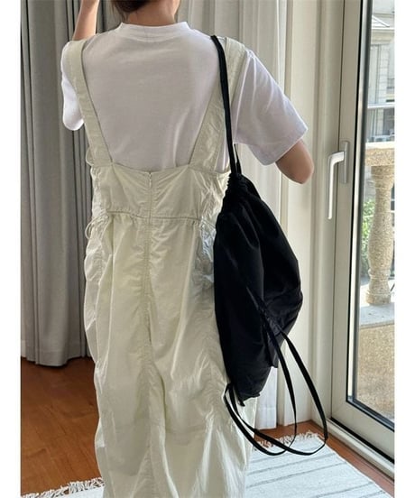 gathered overalls / 2color　hm2375
