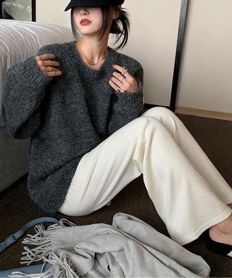 sleeve tag knit / 6color　hm1884