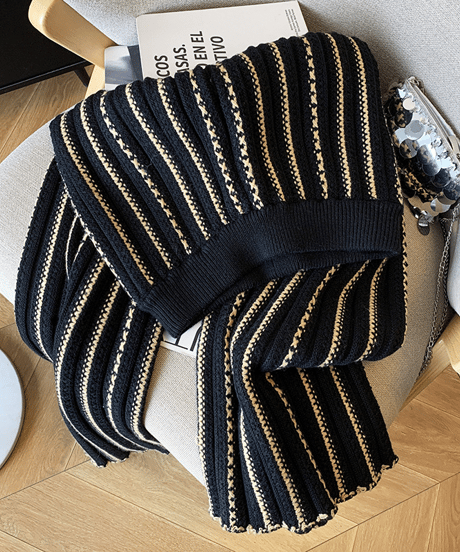 striped wide leg pants　hm2743