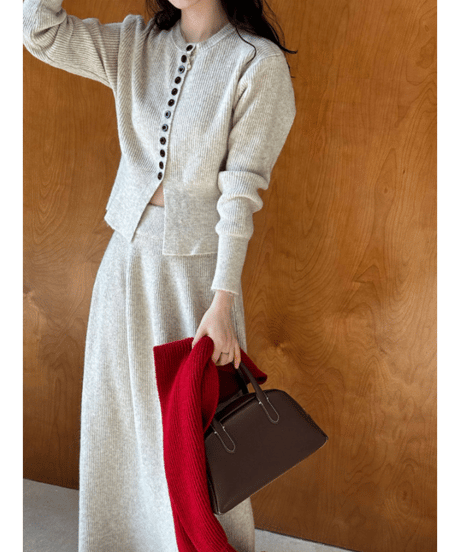 ribbed knit set-up / 3color　hm2755