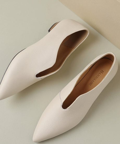 retro leather pumps / 4color　hm2494