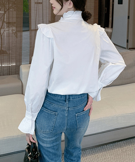 Ruffled Collar Blouse　hm2080