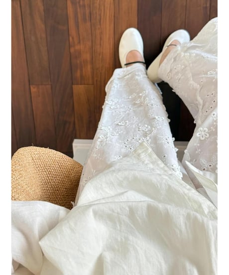 embroidered lace pants　hm2870