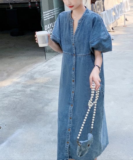 denim shirt dress　hm2888