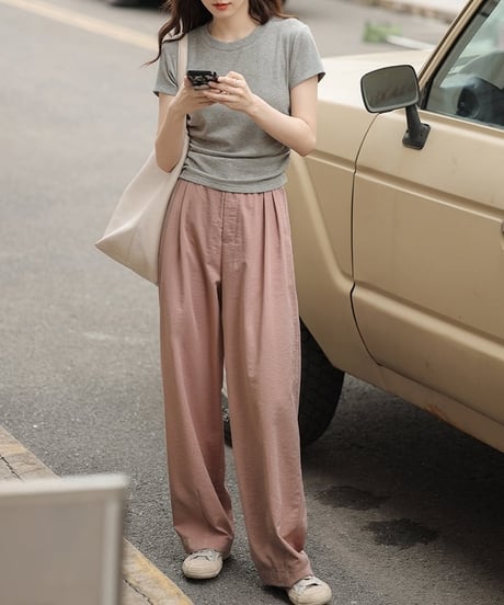 tuck wide pants / 3color　hm2110