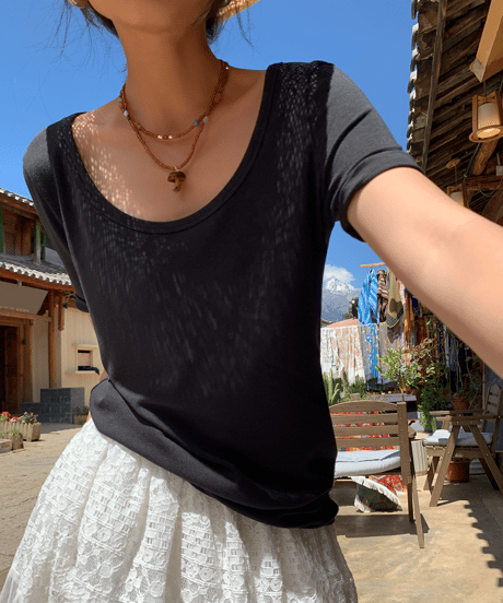 round-neck t-shirt / 2color　hm1512