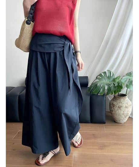belted wrap pants / 2color　hm2408