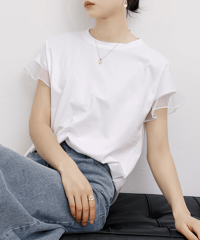 sheer sleeve top / 6color　hm2959