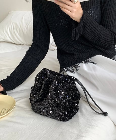 glitter drawstring bag / 3color　hm1700