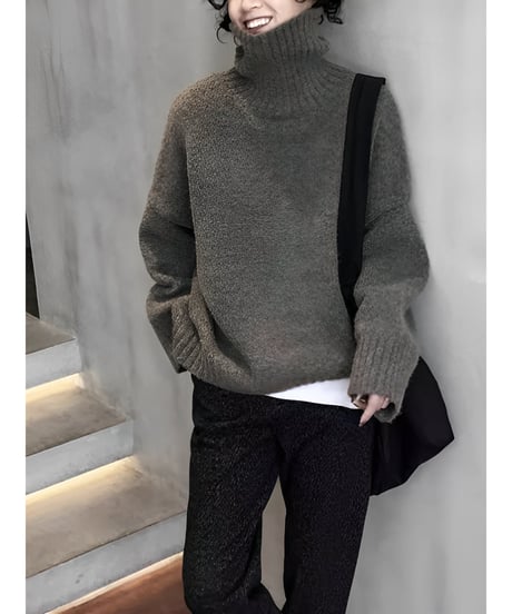 volume turtle knit / 2color　hm1875