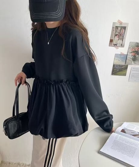 docking peplum top / 3color　hm2631