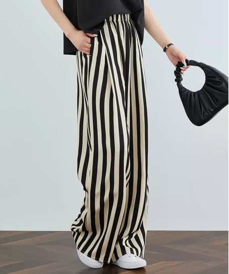 relaxed stripe pants　hm2373
